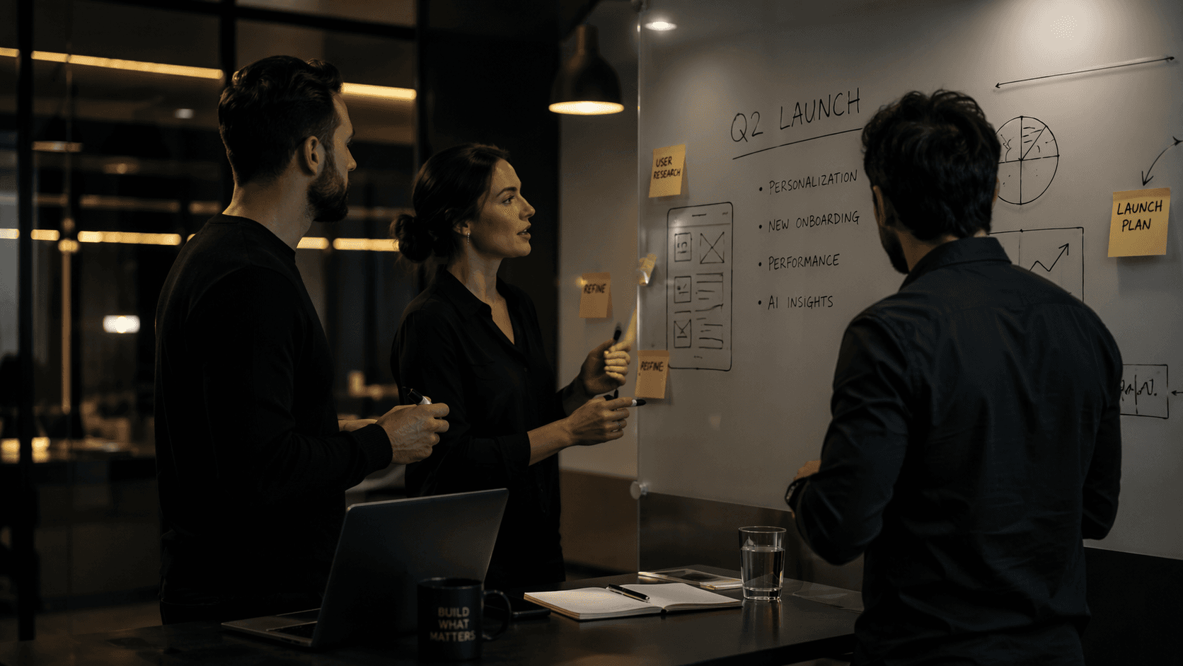 Team planning a product launch